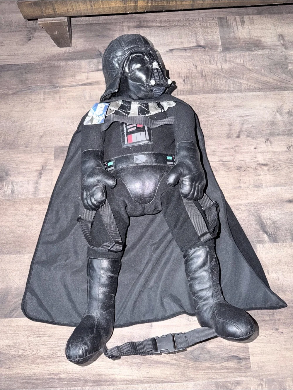 Vintage Star Wars Black Darth Vader Plush Character Backpack
